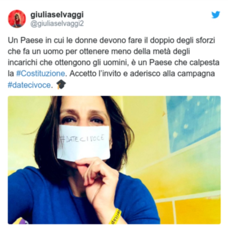 Dateci Voce: les Italiennes exigent une voix dans le combat contre Covid-19