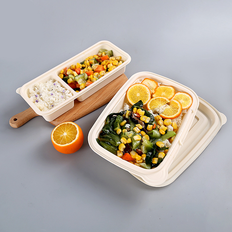 Protection de l\'environnement sans Bisphénol a boîte à lunch jetable boîte à emporter contenant d\'aliments biodégradables