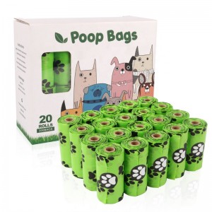 Amidon de maïs compostable amidon de maïs déchets biodégradables pour animaux de compagnie sacs de fumier de chien jetables sacs de fumier de chien respectueux de l\'environnement