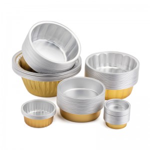 Boîte d\'emballage de restauration rapide jetable Boîte à lunch en papier d\'aluminium recyclable de résistance à la chaleur d\'or et d\'argent