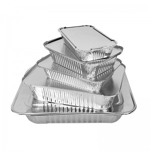 Boîte à lunch de nourriture à emporter de papier d\'aluminium à usage alimentaire jetable